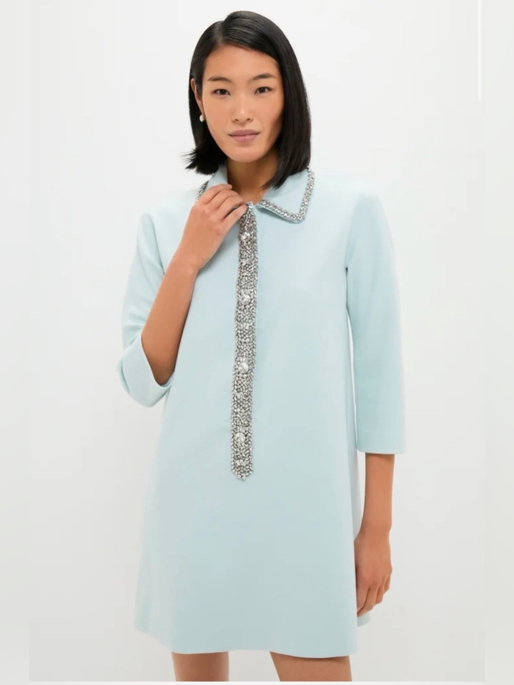 Tuckernuck Ice Blue Embellished Nicola Mini Dress NWT Medium